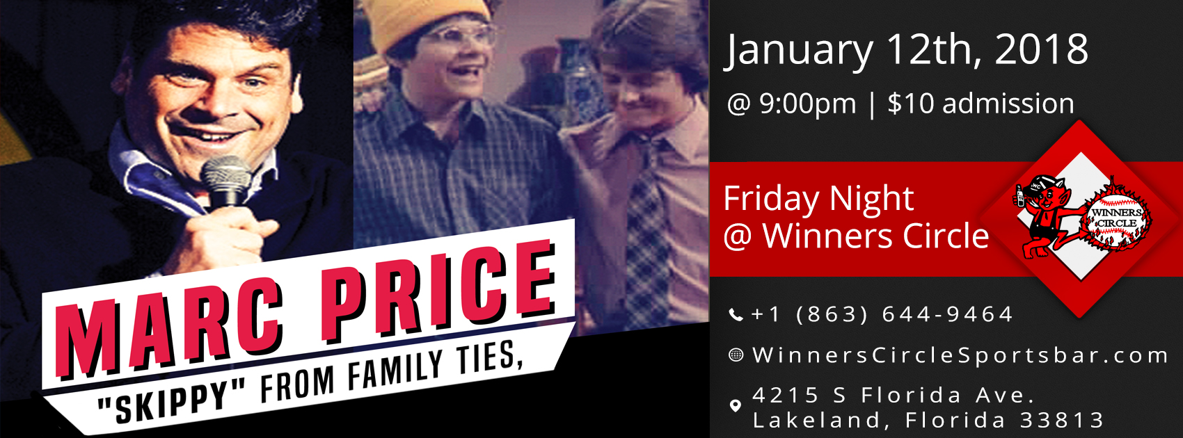 Fri. Jan 25th - Touring Comedian Marc "Skippy" Price & Viet Huynh at Winners Circle