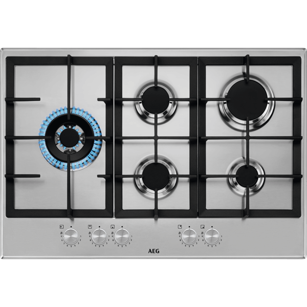 כיריים גז 5 להבות AEG HGB75820SM