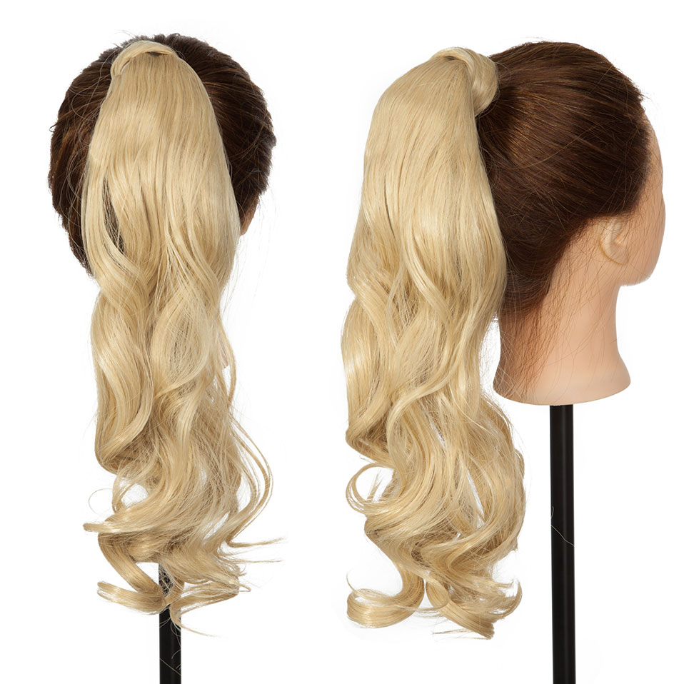 pink clip in ponytail