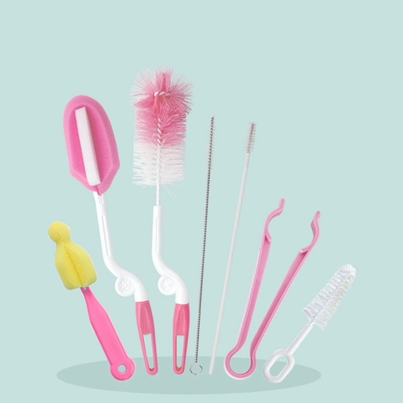 Baby Milk Bottle Cleaning Bush Set 7 Pieces® Best Gadget Store