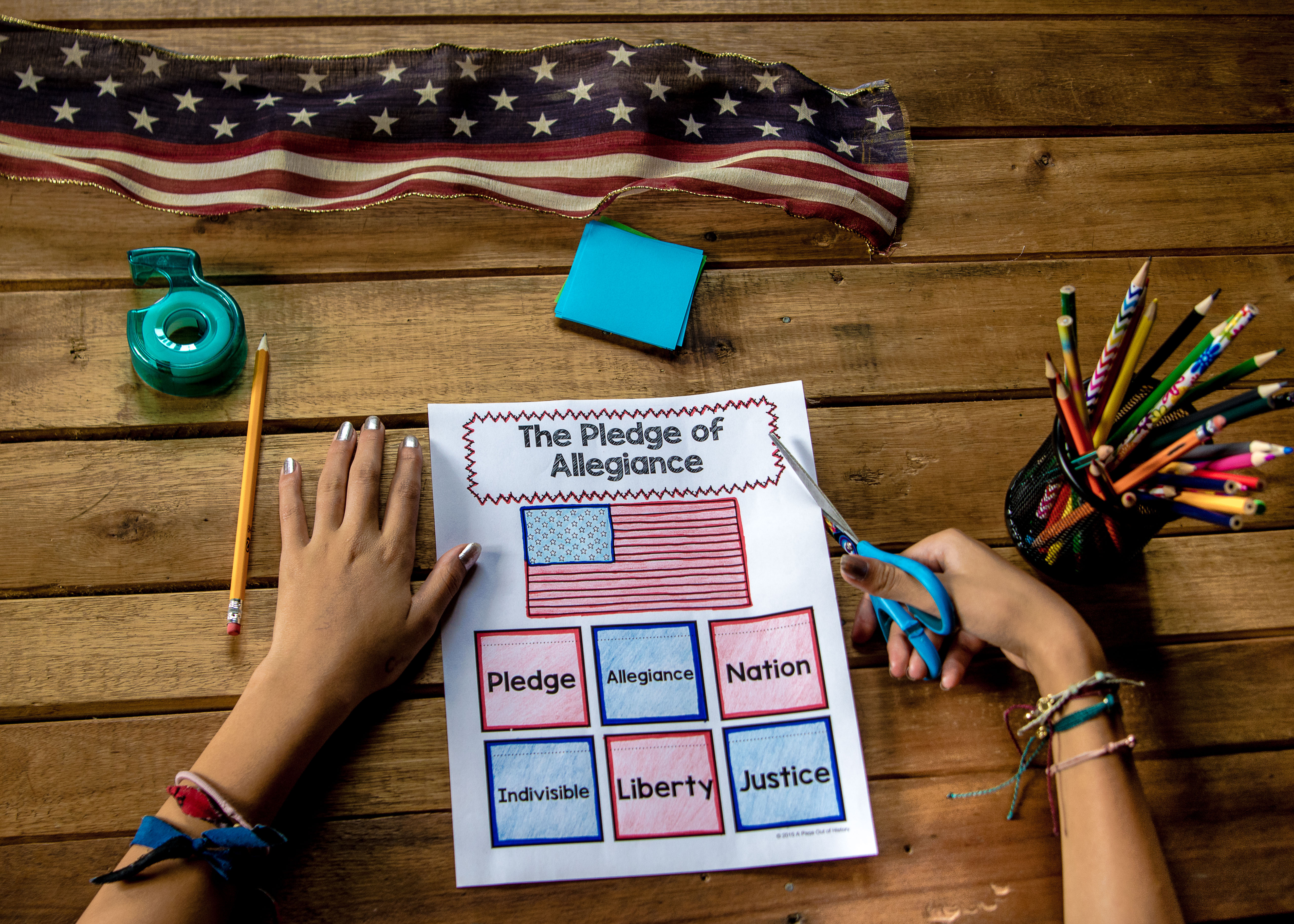 Pledge of Allegiance Interactive Notebook - A Page Out of ...