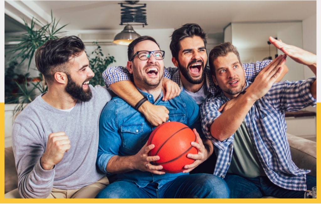 sb-group Group of friends watching sports