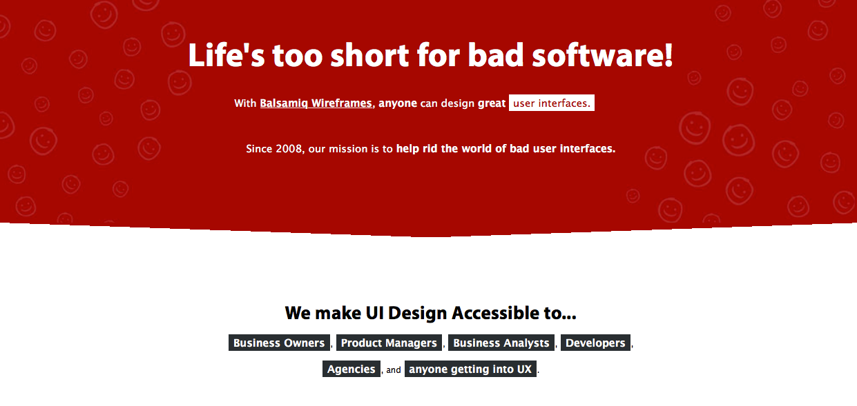 Balsamiq prototyping tool