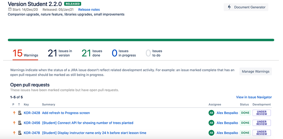Release Management at Jira