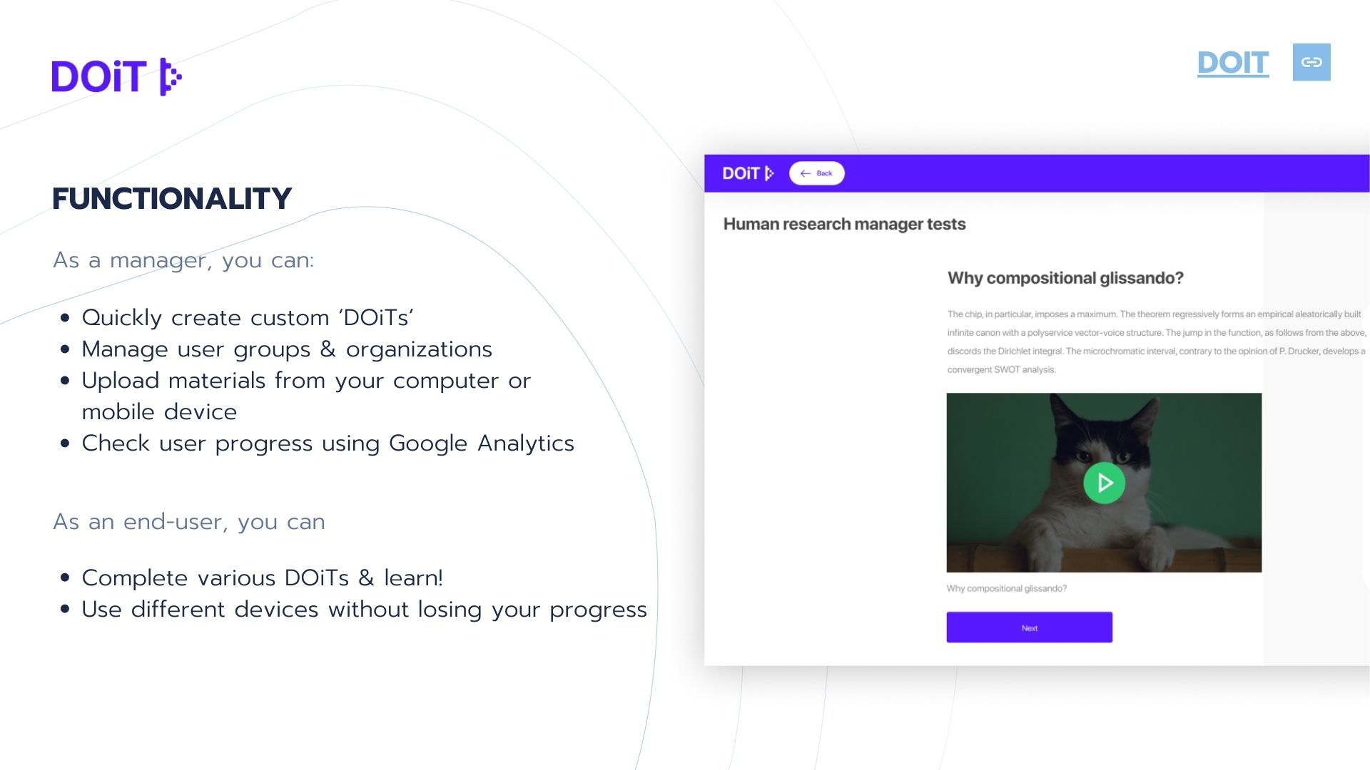 DOIT case: create e learning website.