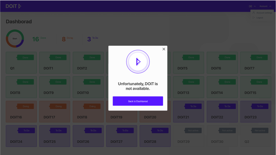 Notifications and reminders of detect project.
