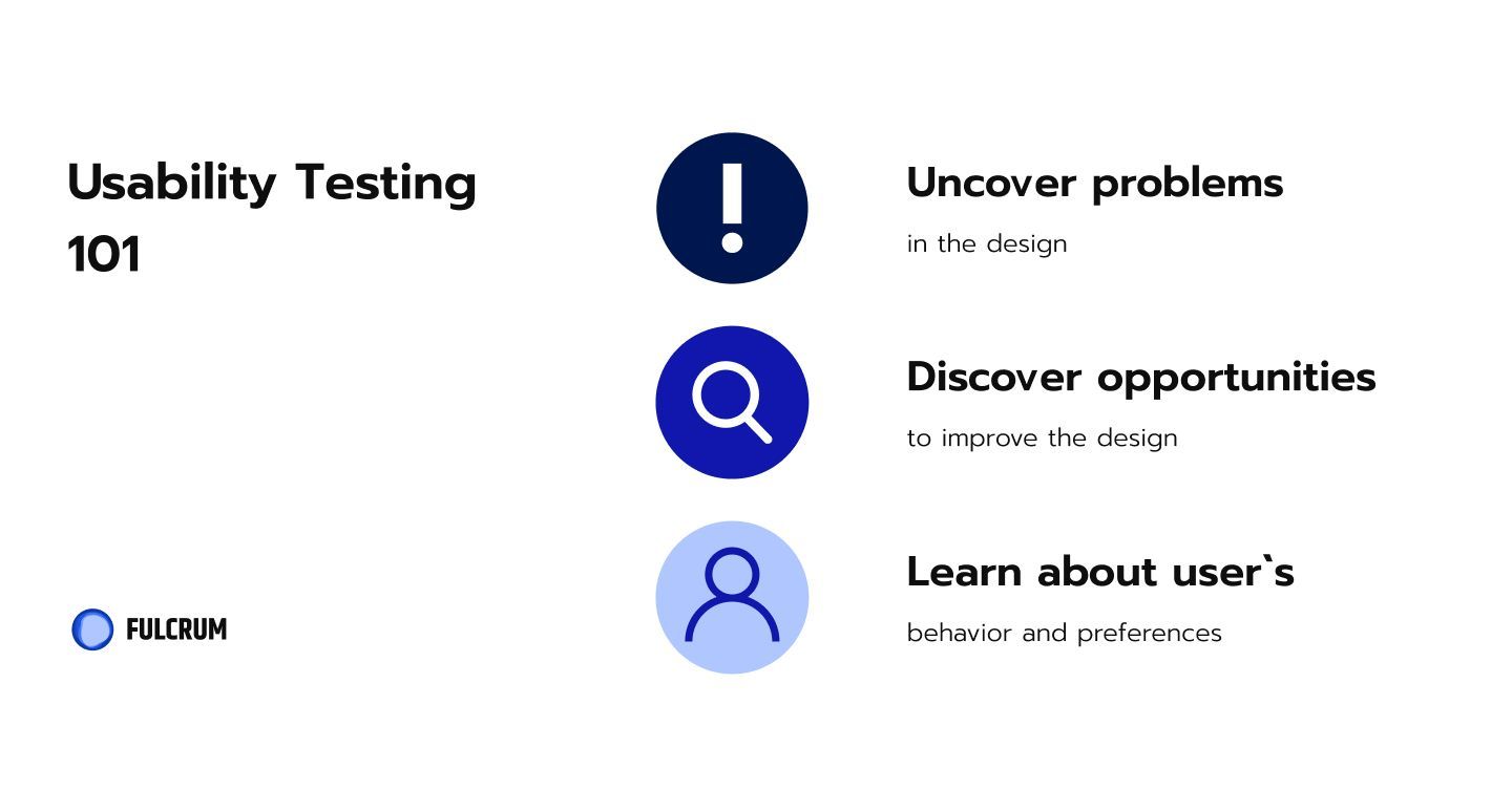 A usability test helps us to uncover unexpected issues, get feedback for the new concept, receive insights and ideas from the users.