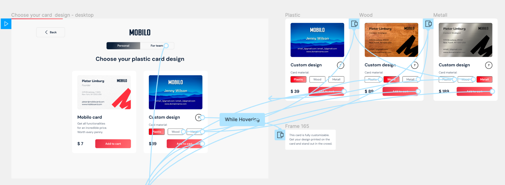 We create a black and white UX prototype based on the research insights and documentation created on the previous steps.