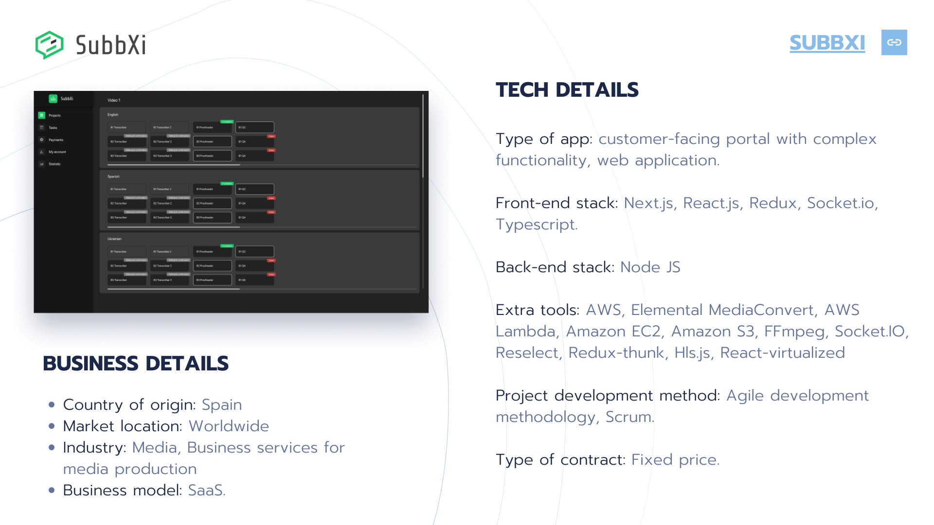 Project developed under Srcum methodology.