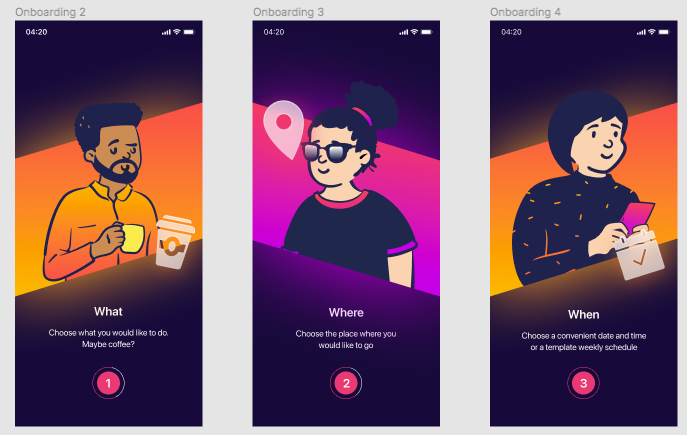 Onboarding UX for Event Planner App.