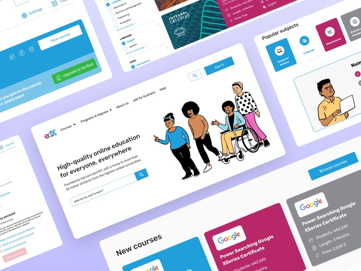 At first, we decided to check usability for one of the most educational platforms – edX. Being inspired by the audit results, we went further and redesigned edX platform itself.