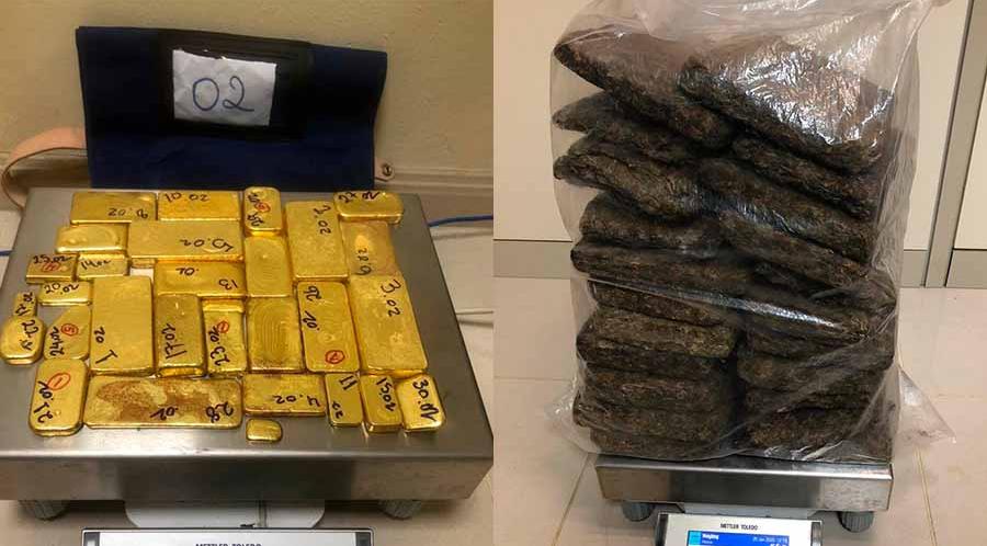 PF apreende 35 kg em barras de ouro e drogas no aeroporto de Manaus