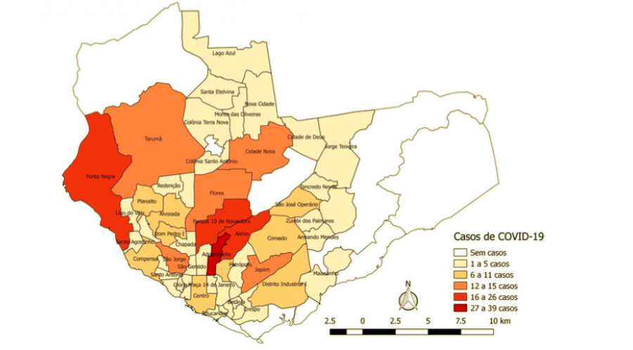 Coronavírus já atinge 88% dos bairros de Manaus
