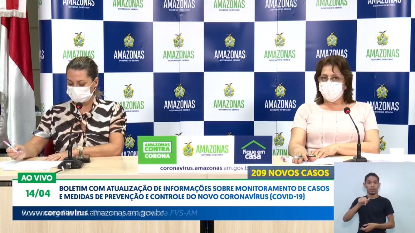 Amazonas tem mais 209 casos de coronavírus; total chega a 1.484
