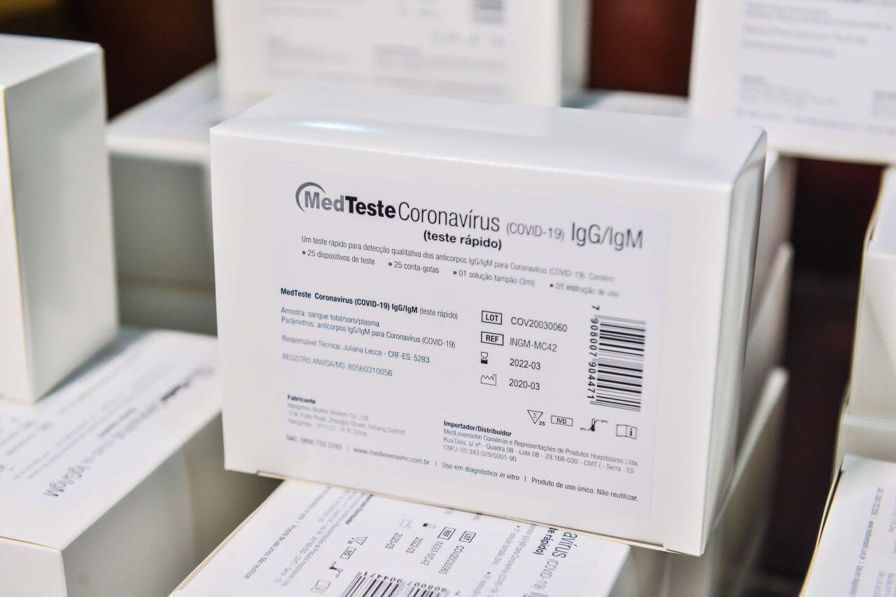 Amazonas recebe 10 mil testes rápidos comprados pelo Estado