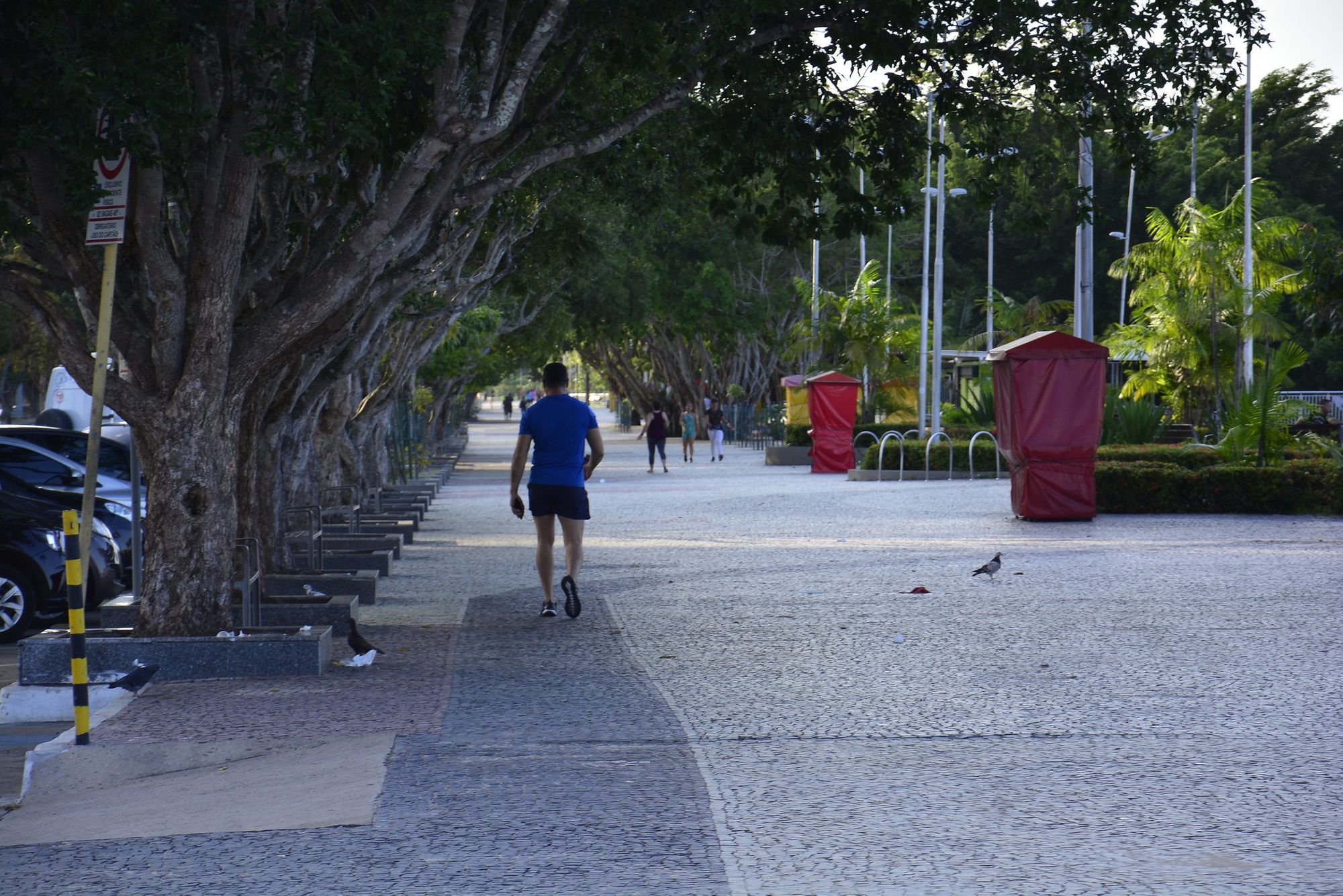 Iluminação da Ponta Negra é reduzida para evitar aglomeração
