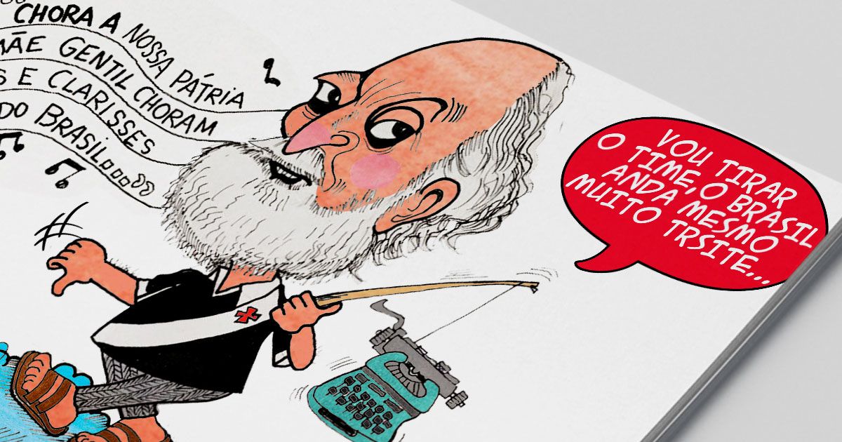 Charge:  O adeus de Aldir Blanc