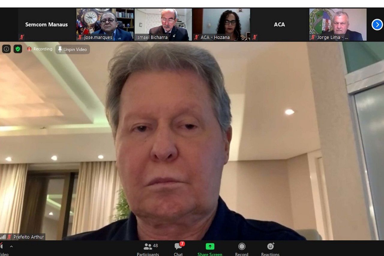 Por videoconferência, Arthur acompanha posse da nova diretoria da ACA