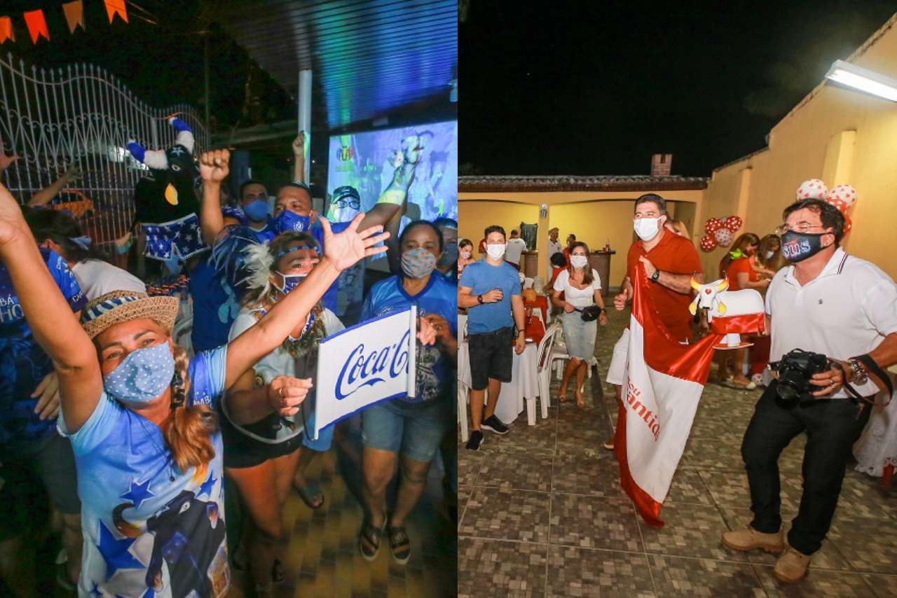 Torcedores diminuem a saudade dos bumbás durante o “Parintins Live”