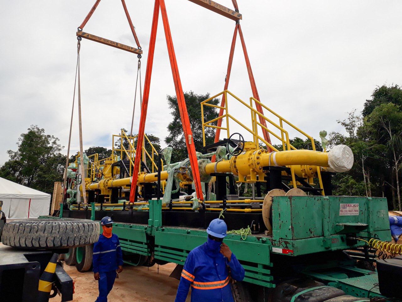 Equipamento da Cigás chega ao Campo de Azulão para atender ao projeto Jaguatirica II