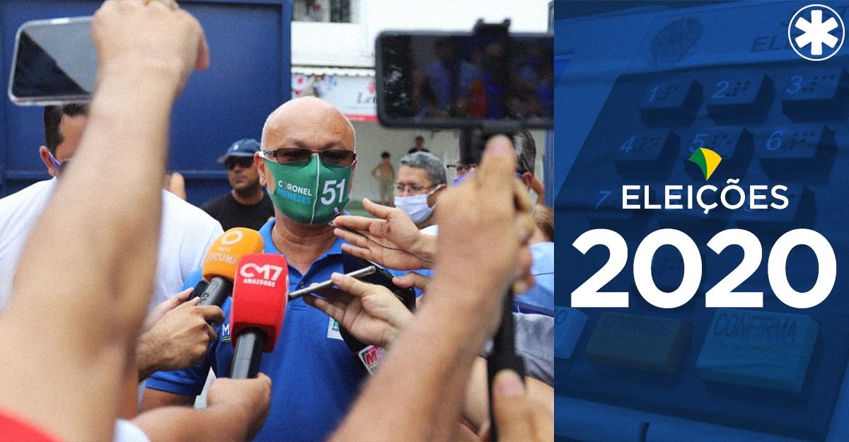 Coronel Menezes vota em Manaus e diz que 'tudo está na mão de Deus'