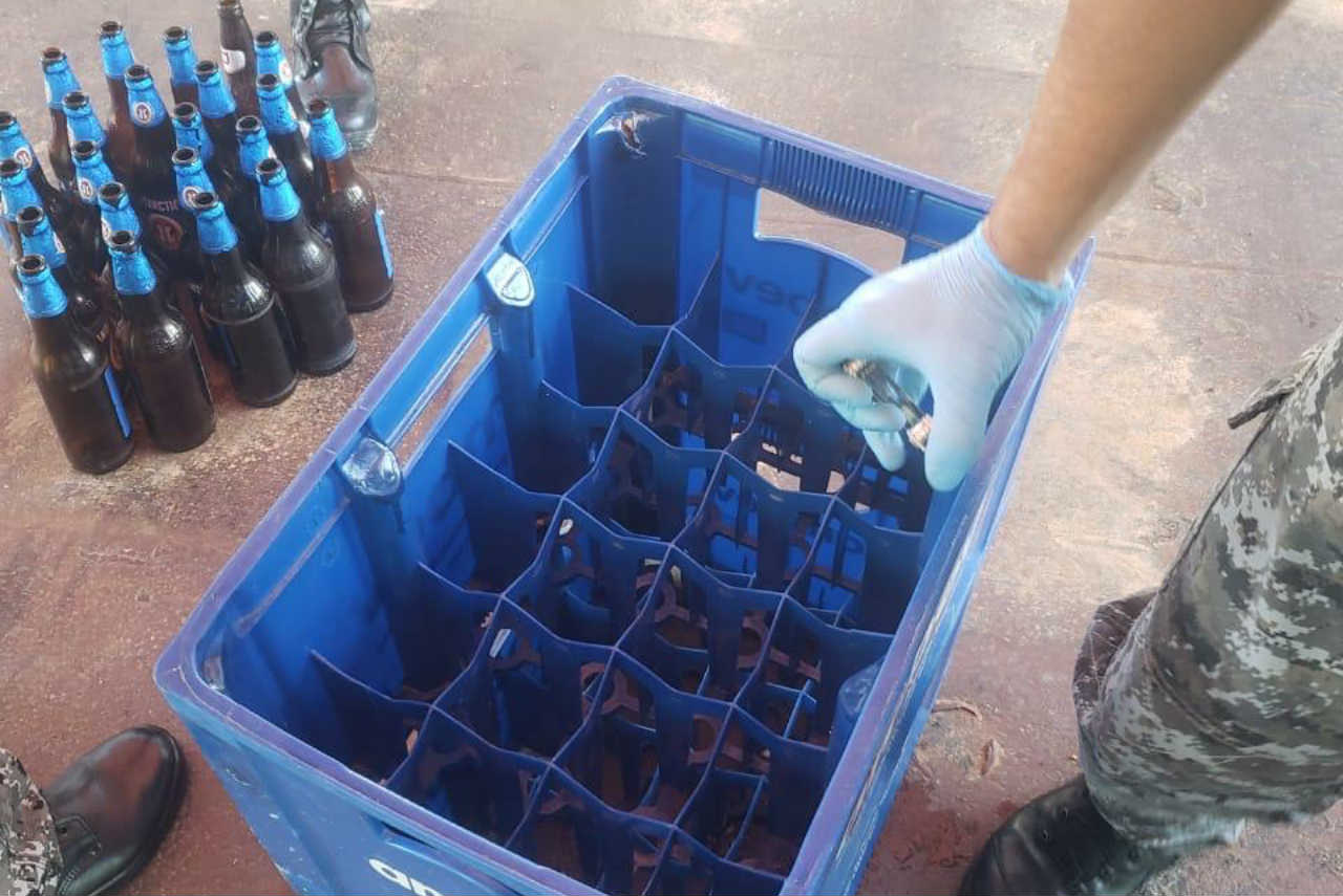 Base Arpão apreende maconha escondida em grades de cerveja