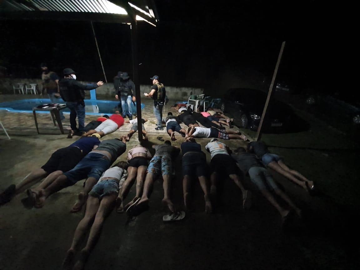 SSP-AM fecha festa clandestina em sítio no Iranduba