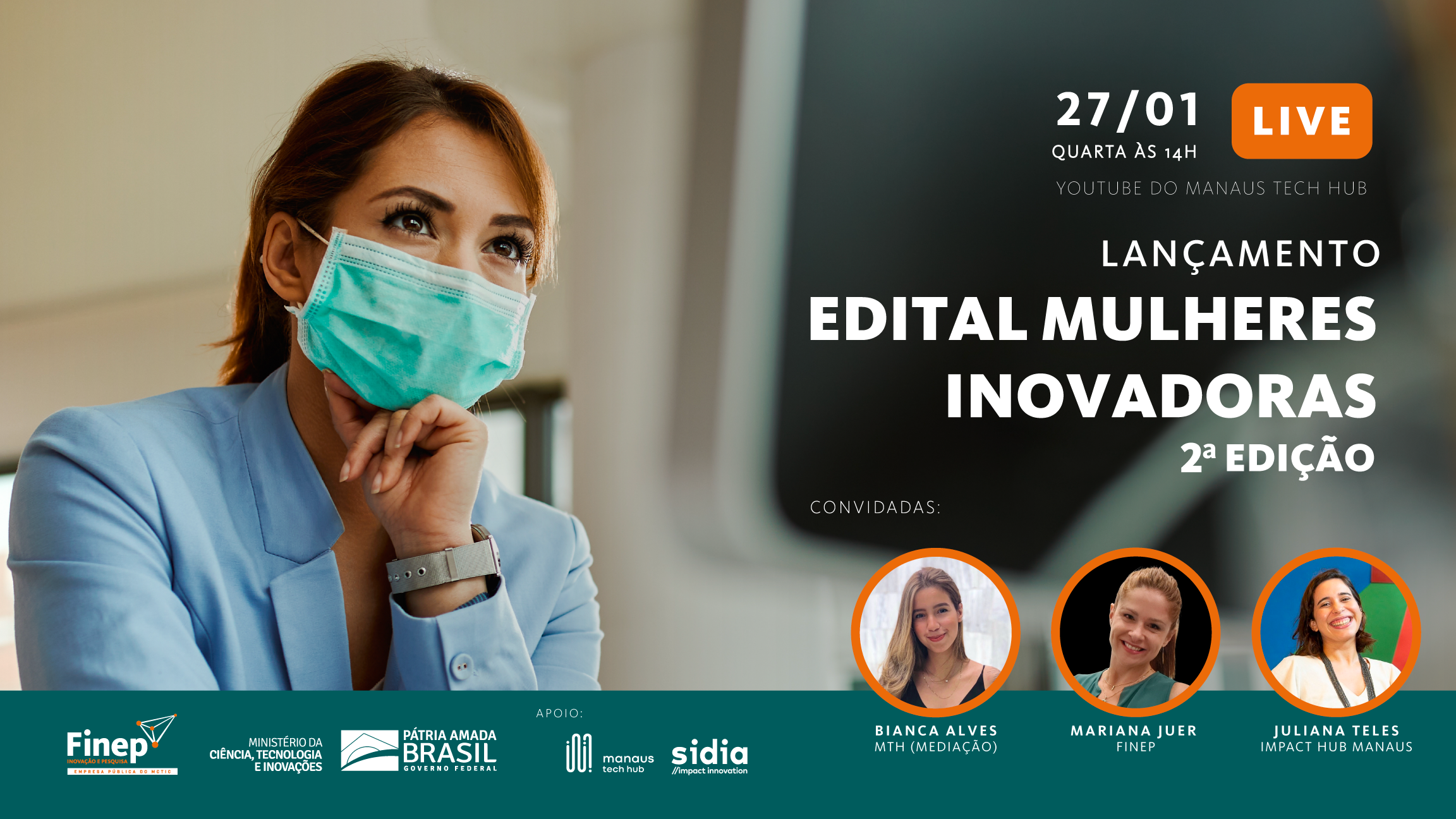 Finep/MCTI vai aportar até R$ 1 milhão em novo edital do Programa Mulheres Inovadoras: startups da região Norte podem concorrer