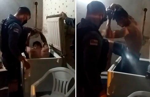 Acusado de furto é preso escondido em freezer