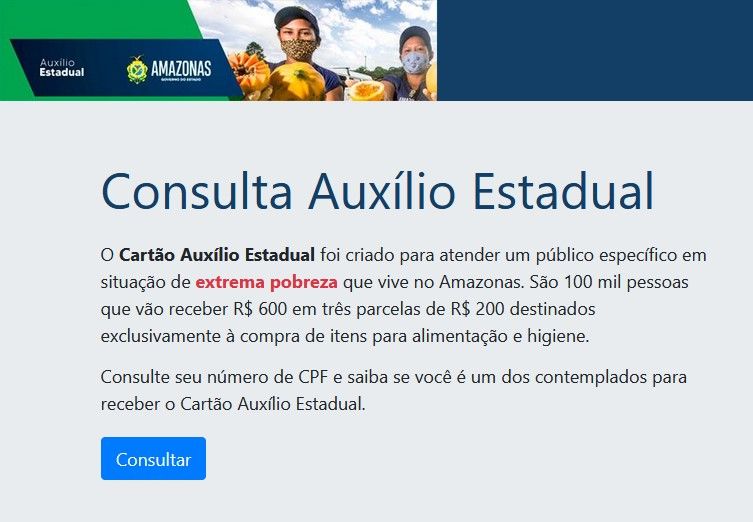 Site do Auxílio Estadual chega a mais de 100 mil acessos por hora no primeiro dia de funcionamento