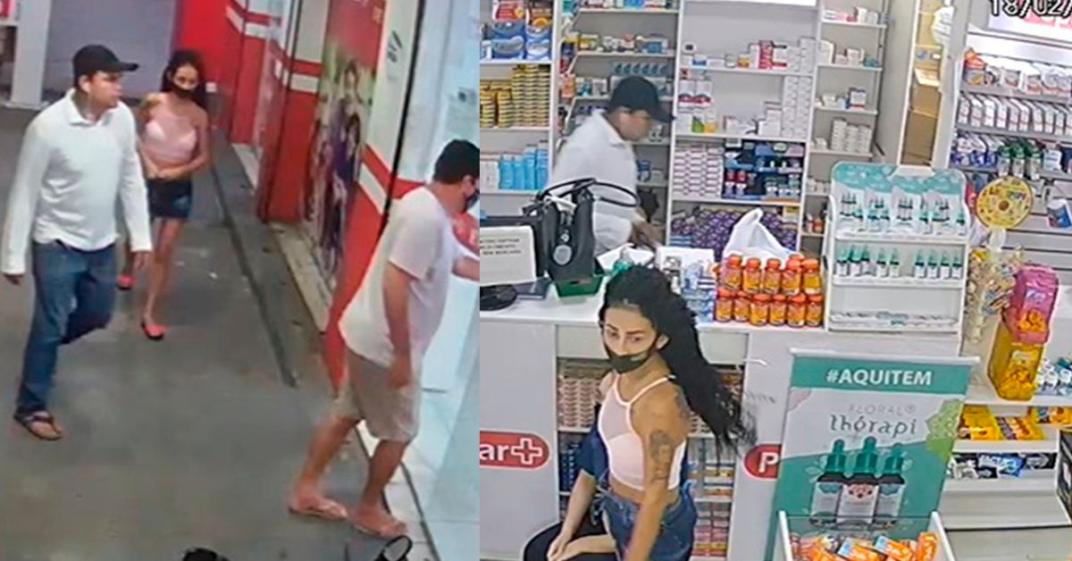 Casal aterroriza clientes e funcionários durante assalto a drogaria