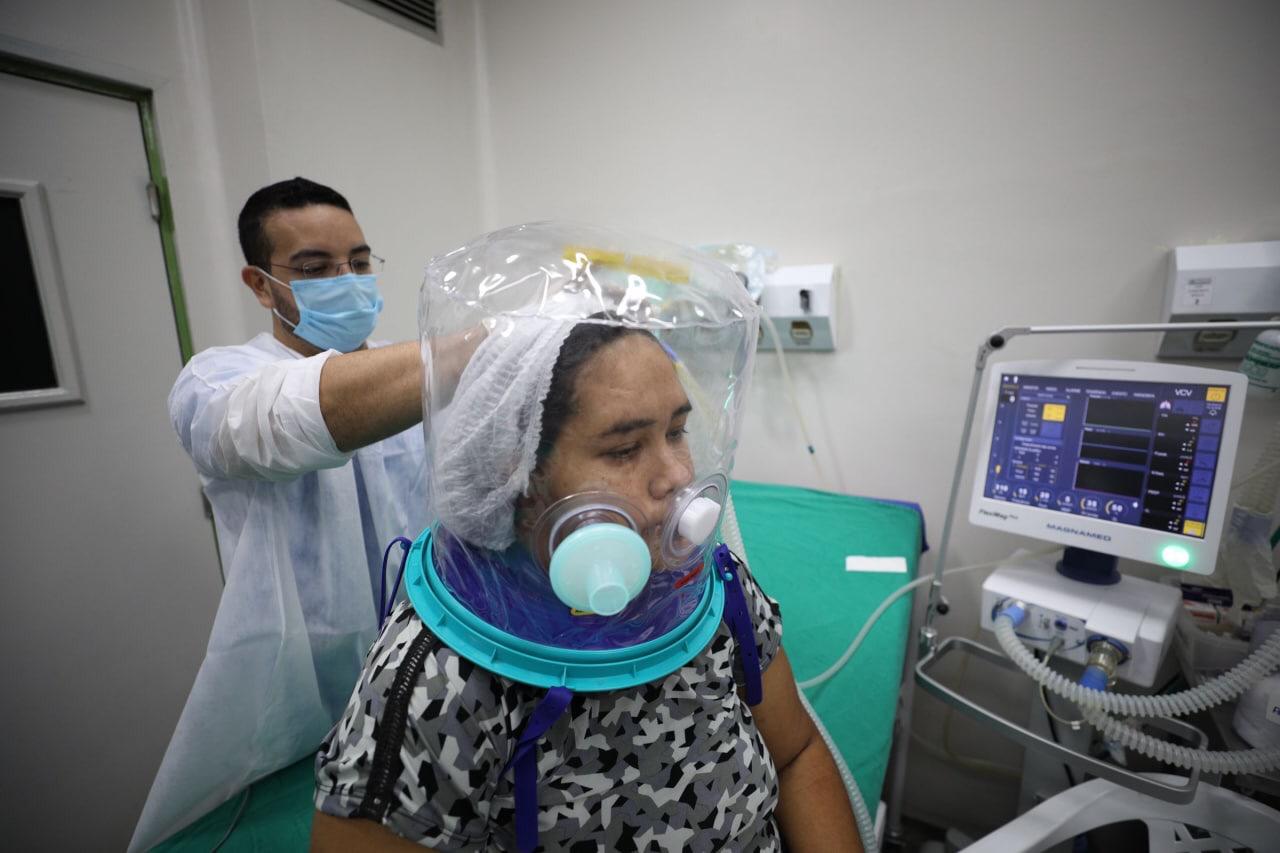 Amazonas passa a usar Capacete Elmo em pacientes com Covid-19