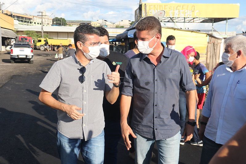 David e Rotta fiscalizam obras de revitalização na feira municipal da Panair