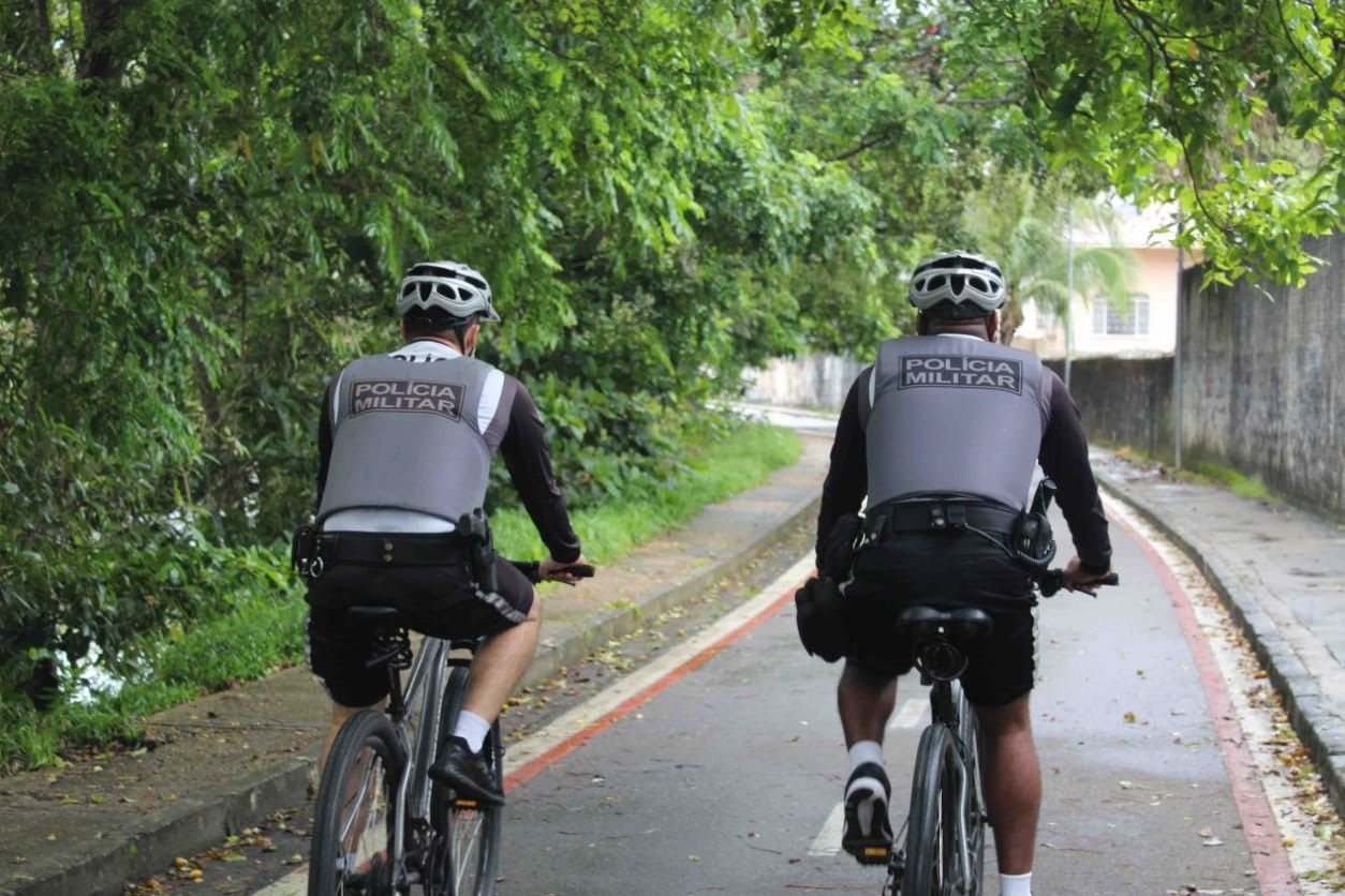 Ciclopatrulha da PM reforça segurança no Passeio do Mindu