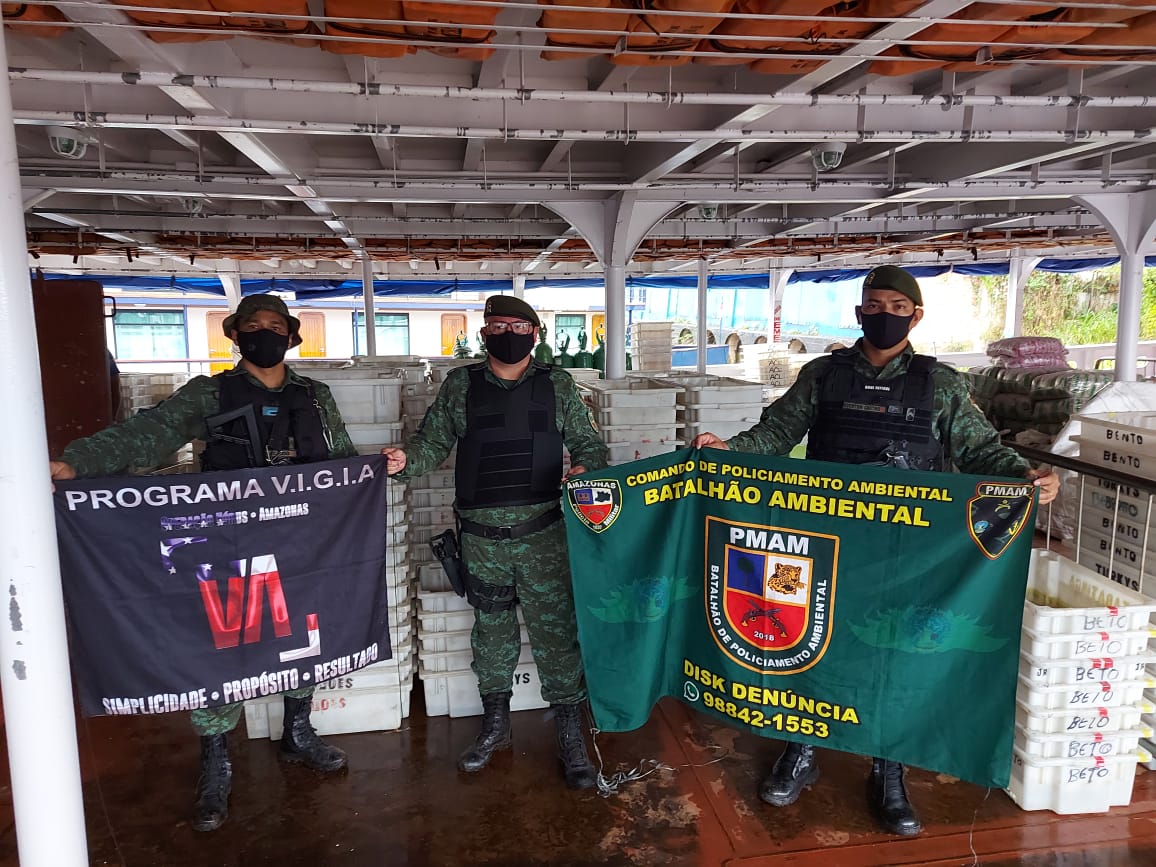 Polícia Militar apreende 7.300 peixes ornamentais no porto de São Raimundo