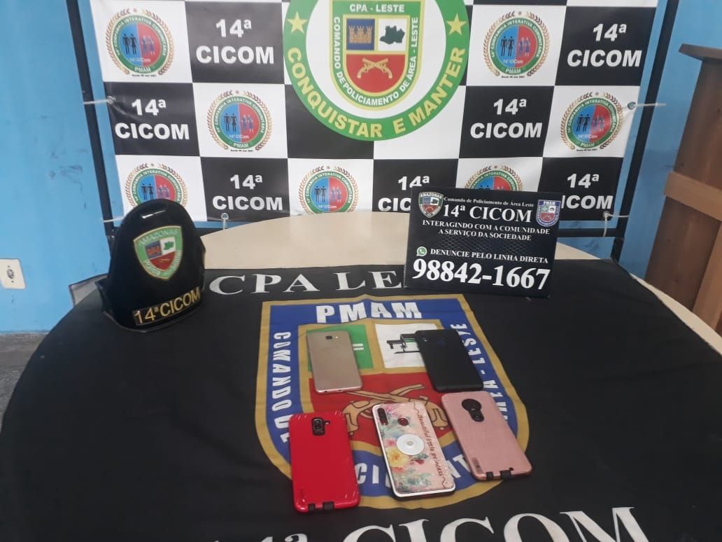 PMAM recupera celulares roubados de trabalhadores em rota do Distrito