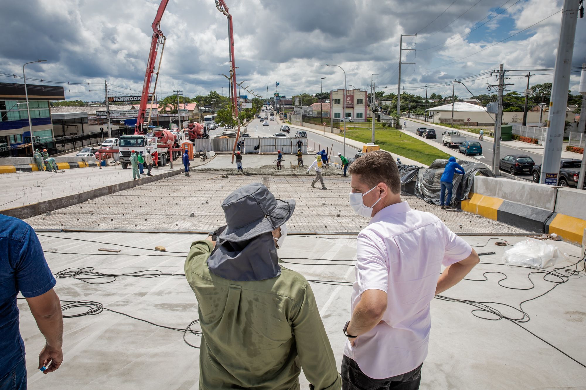 Rotta fiscaliza início da fase final de concretagem do viaduto do Manoa
