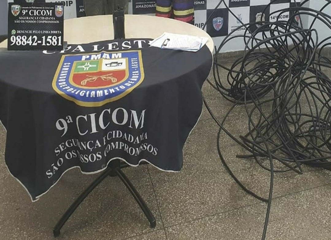 Polícia Militar detém dois indivíduos por furto de cabos de telefonia no São José