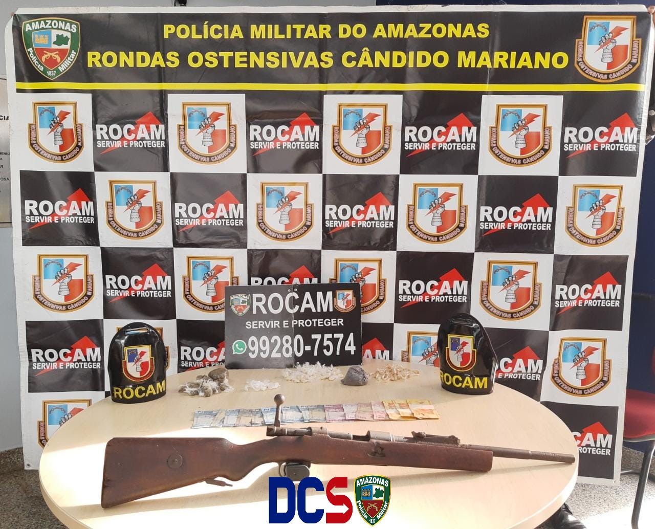 Jovem é preso com fuzil e drogas na zona centro-oeste de Manaus