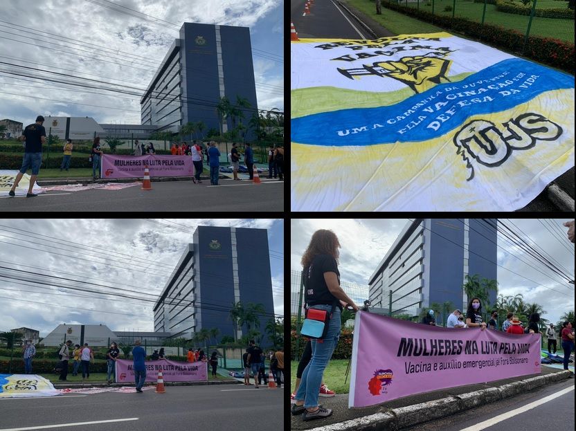 Grupos protestam contra Bolsonaro em Manaus