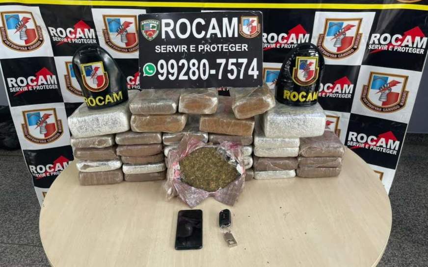 Dupla é presa com 38 quilos de drogas no AM