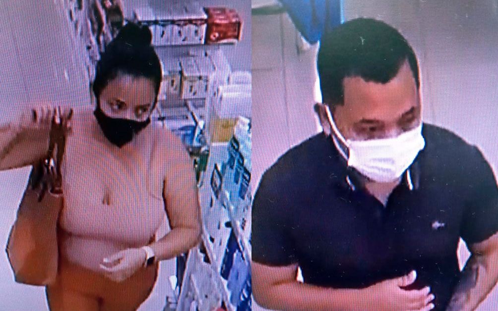 Polícia procura casal suspeito de furtar drogarias em Manaus