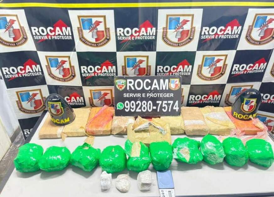 Ações da Rocam apreendem 20 quilos de drogas em Manaus