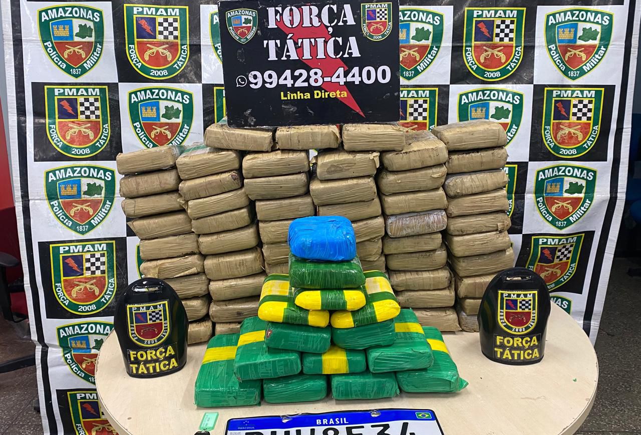 Polícia prende motorista de app com 72 tabletes de maconha em Manaus