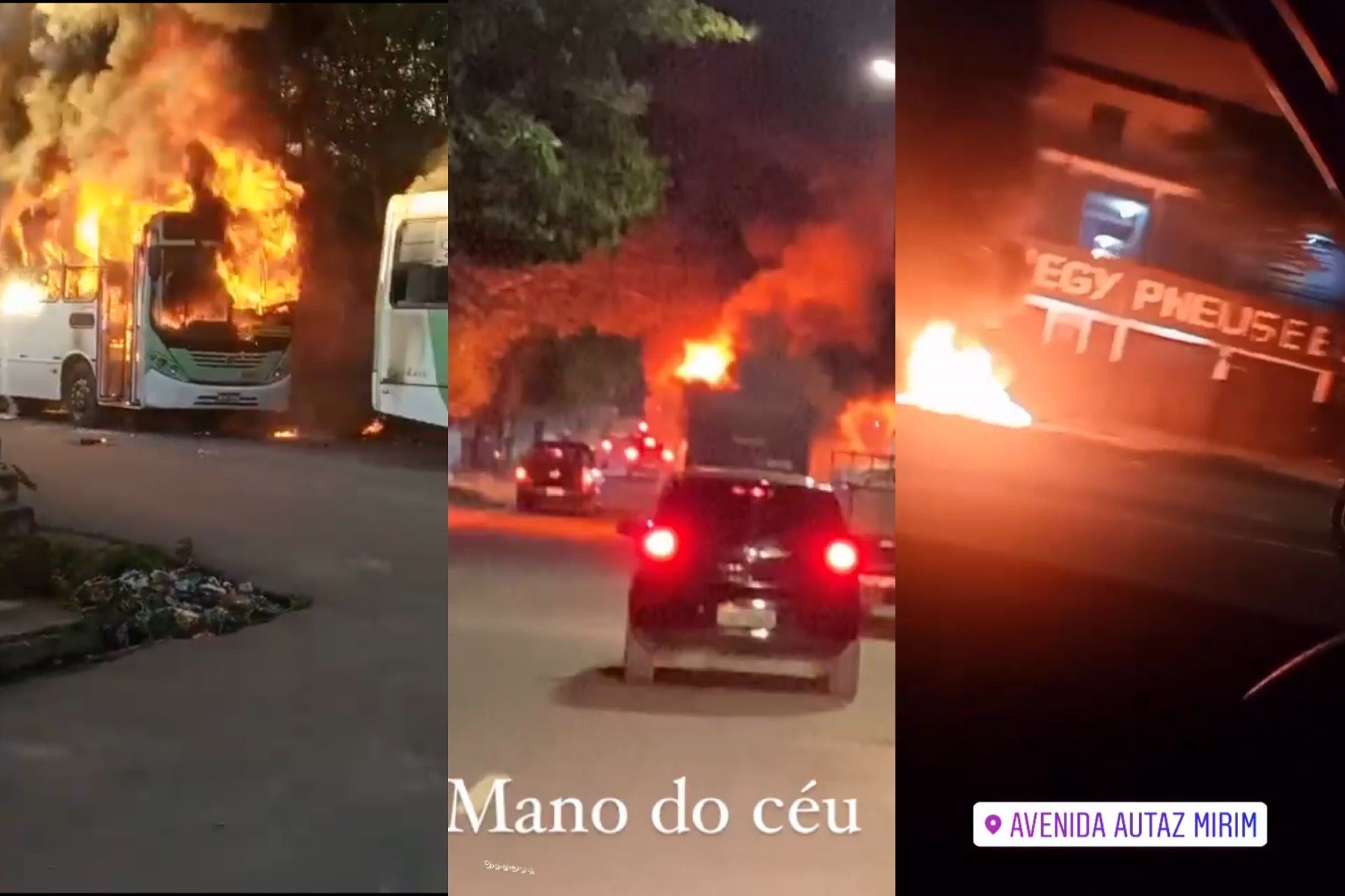 Facções queimam ônibus e carros após morte de traficante em Manaus