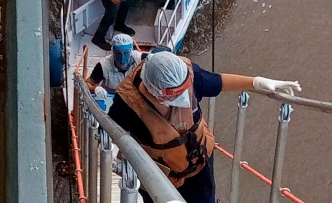 FVS-AM realiza monitoramento sobre Covid-19 em navio estrangeiro de carga que atracou em Itacoatiara