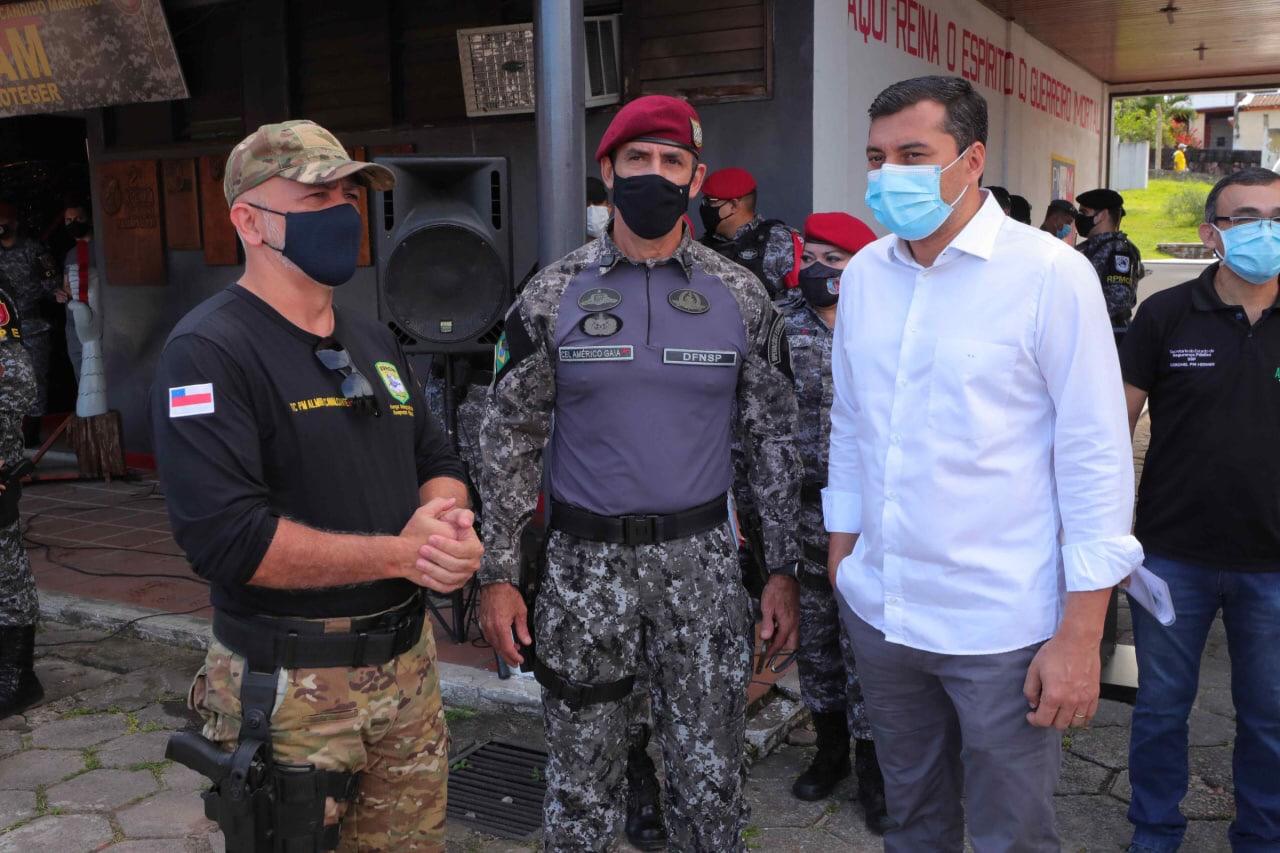 Wilson acompanha início da operação ‘Mão de Ferro’, executada pela Polícia Militar do Amazonas e Força Nacional