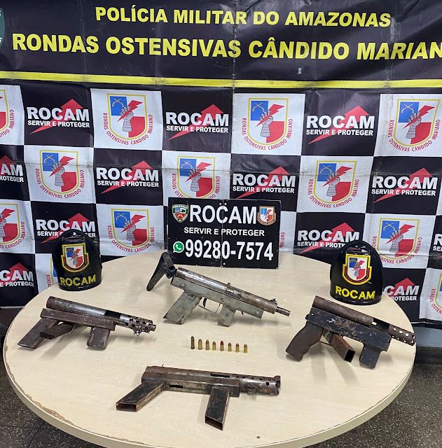 Dupla é presa suspeita de fabricar armas caseiras em Manaus
