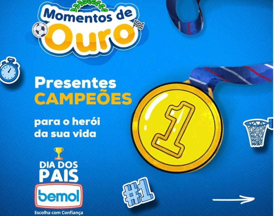 Dia dos Pais da Bemol celebra ‘Momentos de Ouro’ entre pais e filhos