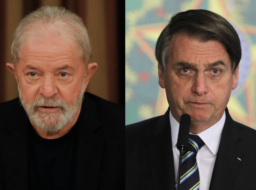 Lula tem 48% das intenções de voto, e Bolsonaro 21%, diz pesquisa